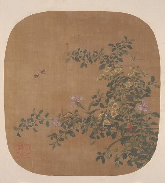 Flowers and Bees, 18th century. Creator: Unknown