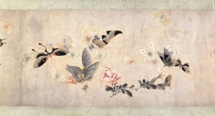 Framed Print : Flowers and Butterflies. Creator: Ma Quan Framed Print : Flowers and Butterflies. Creator: Ma Quan