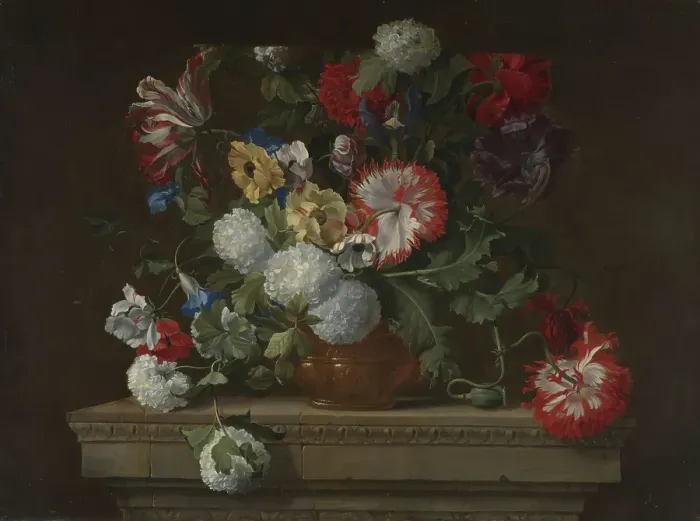 Framed Print : Flowers; Flower-piece, between 1655 and 1699. Creator: Jean-Baptisite Monnoyer Framed Print : Flowers; Flower-piece, between 1655 and 1699. Creator: Jean-Baptisite Monnoyer
