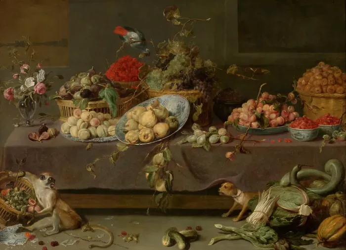 Framed Print : Flowers and Fruit, 1630-1640. Creator: Frans Snyders Framed Print : Flowers and Fruit, 1630-1640. Creator: Frans Snyders