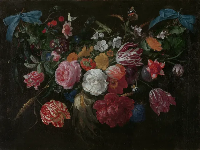 Framed Print : Flowers and Insects, c1630-1680. Creator: Jan Davidsz de Heem Framed Print : Flowers and Insects, c1630-1680. Creator: Jan Davidsz de Heem