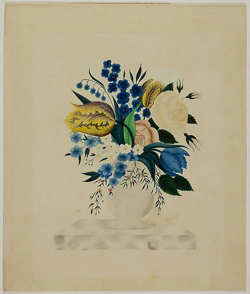 Flowers in a Marble Vase, n.d. Creator: Unknown