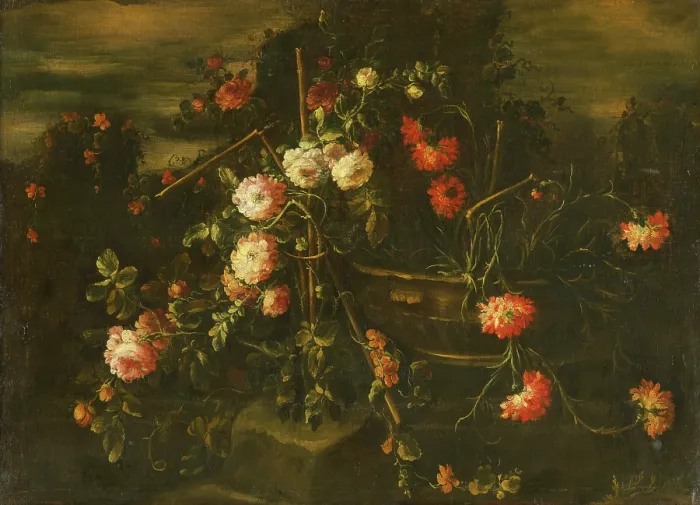Framed Print : Flowers in Nature, 1730-1740. Creator: Unknown Framed Print : Flowers in Nature, 1730-1740. Creator: Unknown