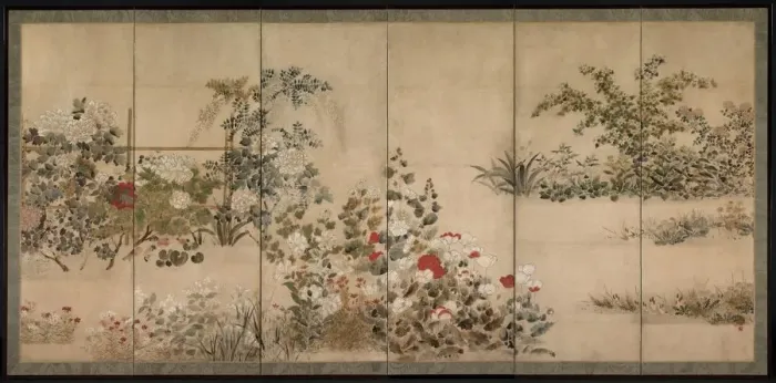Framed Print : Flowers of the Four Seasons, mid-1600s. Creator: Kitagawa S?setsu (Japanese, active 1639-50) Framed Print : Flowers of the Four Seasons, mid-1600s. Creator: Kitagawa S?setsu (Japanese, active 1639-50)