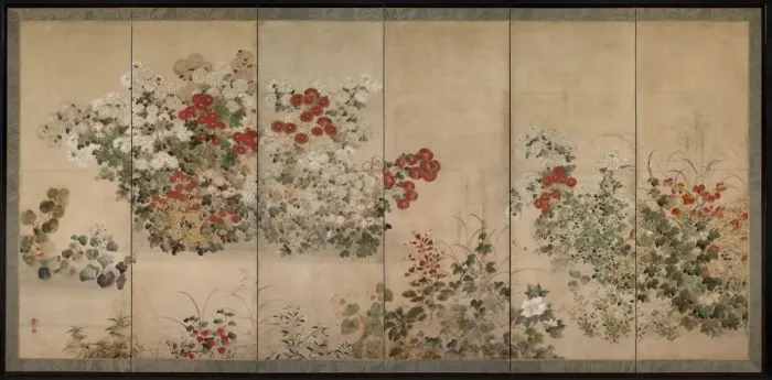 Framed Print : Flowers of the Four Seasons, mid-1600s. Creator: Kitagawa S?setsu (Japanese, active 1639-50) Framed Print : Flowers of the Four Seasons, mid-1600s. Creator: Kitagawa S?setsu (Japanese, active 1639-50)