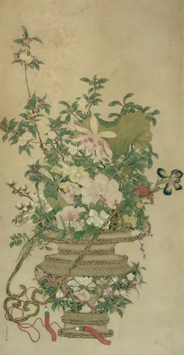 Framed Print : Flowers of the Four Seasons, Qing dynasty (1644-1911), 18th  /  19th century. Creators: Unknown, Prince Yongrong