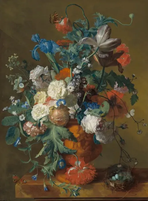 Framed Print : Flowers in an Urn, c. 1720 / 1722. Creator: Jan van Huysum Framed Print : Flowers in an Urn, c. 1720 / 1722. Creator: Jan van Huysum