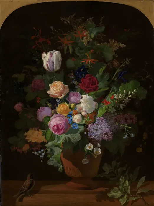 Framed Print : Flowers in a Vase, 1869. Creator: Otto Didrik Ottesen Framed Print : Flowers in a Vase, 1869. Creator: Otto Didrik Ottesen