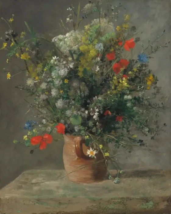 Framed Print : Flowers in a Vase, c. 1866. Creator: Pierre-Auguste Renoir Framed Print : Flowers in a Vase, c. 1866. Creator: Pierre-Auguste Renoir