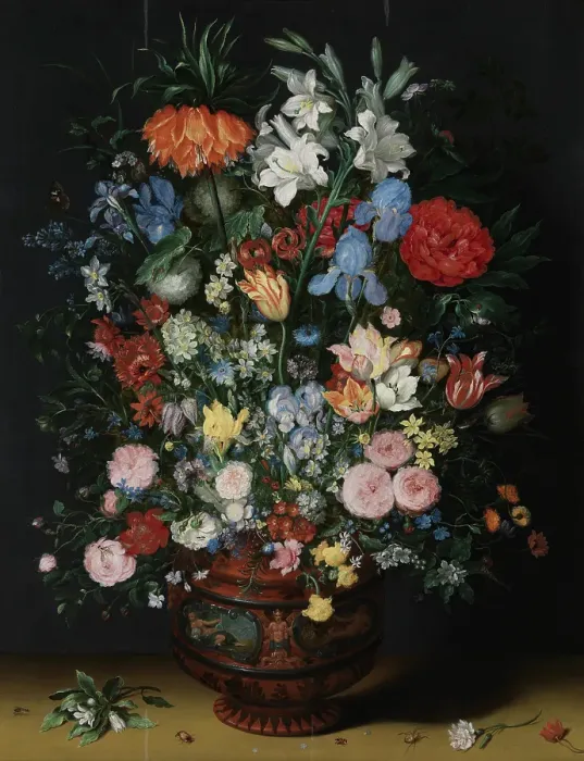 Framed Print : Flowers in a Vase, c1620-1690. Creator: Jan Brueghel the Younger Framed Print : Flowers in a Vase, c1620-1690. Creator: Jan Brueghel the Younger
