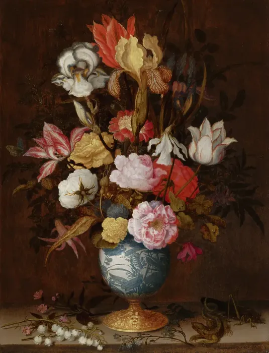 Framed Print : Flowers in a Wan-Li Vase, c1620-1650. Creator: Balthasar van der Ast Framed Print : Flowers in a Wan-Li Vase, c1620-1650. Creator: Balthasar van der Ast