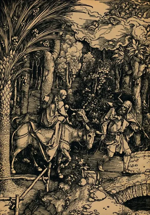 Framed Print : De Flucht Nach Agypten, ( The Flight into Egypt ), 1503-1504. Creator: Albrecht Durer Framed Print : De Flucht Nach Agypten, ( The Flight into Egypt ), 1503-1504. Creator: Albrecht Durer