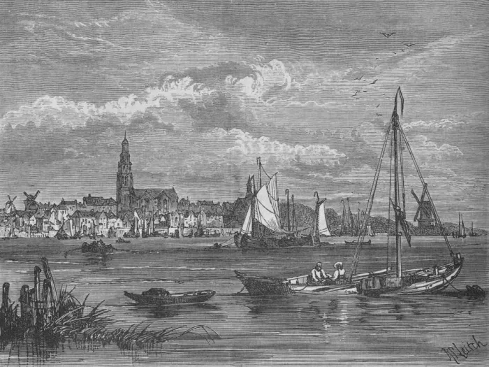 Framed Print : Flushing, c1880. Artist: Richard Principal Leitch Framed Print : Flushing, c1880. Artist: Richard Principal Leitch