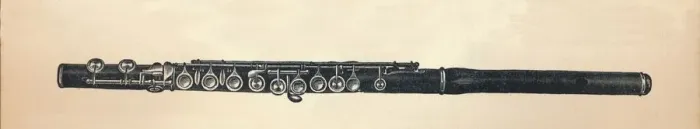 Framed Print : Flute, 1895. Creator: Unknown