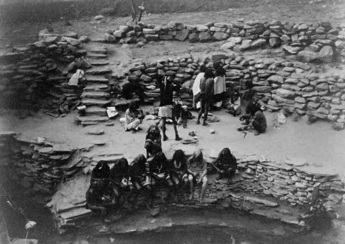 Framed Print : Flute dancers at Tureva Spring, c1905. Creator: Edward Sheriff Curtis Framed Print : Flute dancers at Tureva Spring, c1905. Creator: Edward Sheriff Curtis