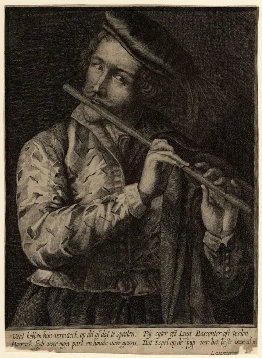 Framed Print : The Flute Player. Artist: Vorsterman, Lucas, the Elder (1595-1675) Framed Print : The Flute Player. Artist: Vorsterman, Lucas, the Elder (1595-1675)