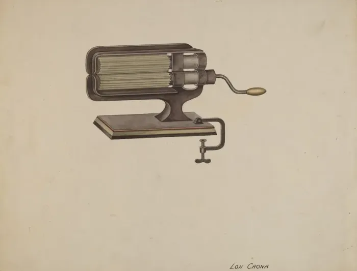 Framed Print : Fluting Iron, 1935  /  1942. Creator: Lon Cronk