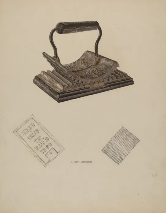 Framed Print : Fluting Iron, c. 1938. Creator: Albert Geuppert Framed Print : Fluting Iron, c. 1938. Creator: Albert Geuppert