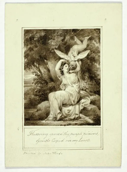 Framed Print : Fluttering Spread Thy Purple Pinions, Gentle, n.d. Creator: John Wood the Younger Framed Print : Fluttering Spread Thy Purple Pinions, Gentle, n.d. Creator: John Wood the Younger