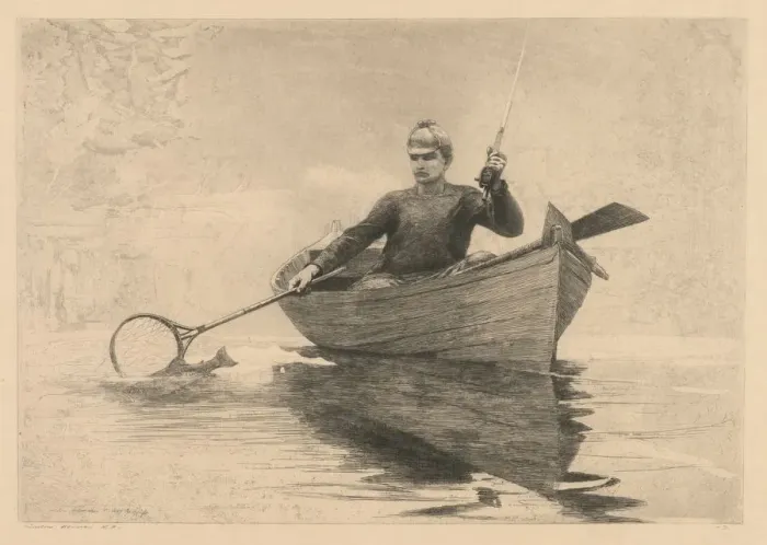 Framed Print : Fly Fishing, 1889. Creator: Winslow Homer (American, 1836-1910) Framed Print : Fly Fishing, 1889. Creator: Winslow Homer (American, 1836-1910)