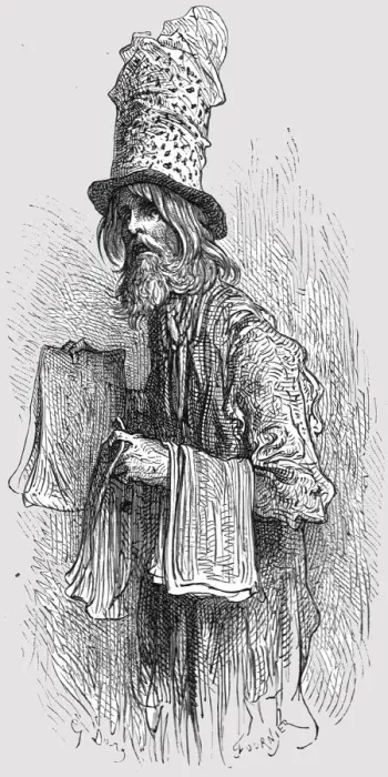 Framed Print : The Fly Paper Merchant, 1872. Creator: Gustave Doré Framed Print : The Fly Paper Merchant, 1872. Creator: Gustave Doré