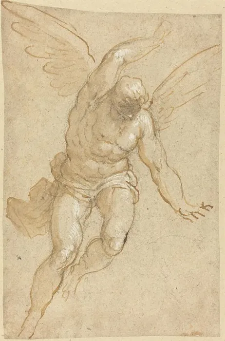 Framed Print : A Flying Angel, 1580 / 1590. Creator: Jacopo Palma Framed Print : A Flying Angel, 1580 / 1590. Creator: Jacopo Palma