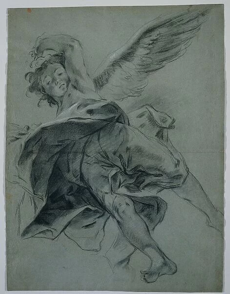 A Flying Angel (recto); Studies of Hands Playing Instruments (verso), 1723-1727. Creator