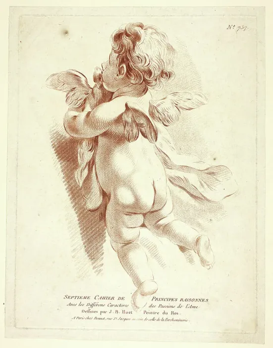 Framed Print : Flying Cupid Kissing a Dove, n.d. Creator: Gilles-Antoine Demarteau Framed Print : Flying Cupid Kissing a Dove, n.d. Creator: Gilles-Antoine Demarteau
