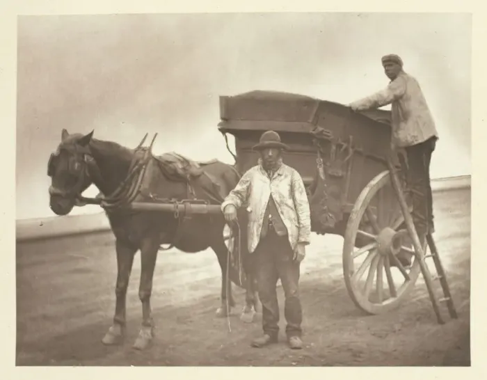 Framed Print : Flying Dustmen, 1881. Creator: John Thomson Framed Print : Flying Dustmen, 1881. Creator: John Thomson