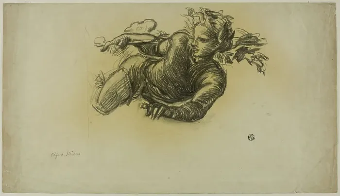 Framed Print : Flying Figure, 1837 / 75. Creator: Alfred George Stevens Framed Print : Flying Figure, 1837 / 75. Creator: Alfred George Stevens