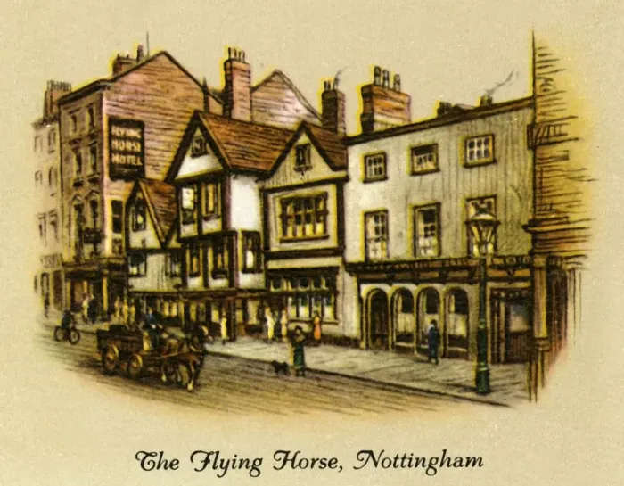 Framed Print : The Flying Horse, Nottingham, 1936. Creator: Unknown Framed Print : The Flying Horse, Nottingham, 1936. Creator: Unknown