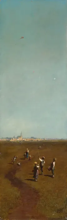 Framed Print : Flying Kites, ca 1880-1885. Artist: Spitzweg, Carl (1808-1885) Framed Print : Flying Kites, ca 1880-1885. Artist: Spitzweg, Carl (1808-1885)