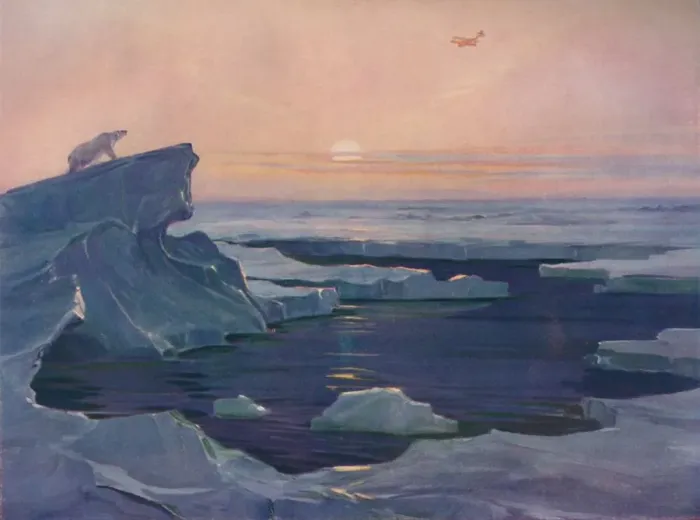 Framed Print : Flying over the Polar Wastes, 1927 Framed Print : Flying over the Polar Wastes, 1927