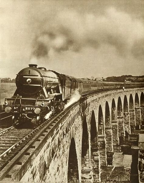 The Flying Scotsman...non-stop run between Kings Cross and Newcastle, 11 July 1927, (1935)