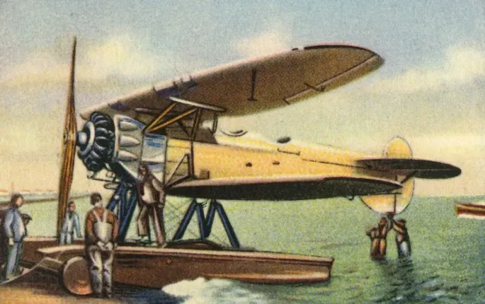 Framed Print : Focke-Wulf W 4 floatplane, 1920s, (1932). Creator: Unknown Framed Print : Focke-Wulf W 4 floatplane, 1920s, (1932). Creator: Unknown