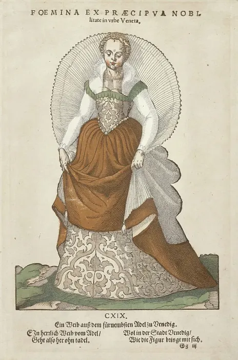 Framed Print : Foemina ex Praecipua Nobi from Trachtenbuch von Nurnberg (Costume Book of Nuremberg), no CXIX, 1577 Creator: Jost Ammon Framed Print : Foemina ex Praecipua Nobi from Trachtenbuch von Nurnberg (Costume Book of Nuremberg), no CXIX, 1577 Creator: Jost Ammon