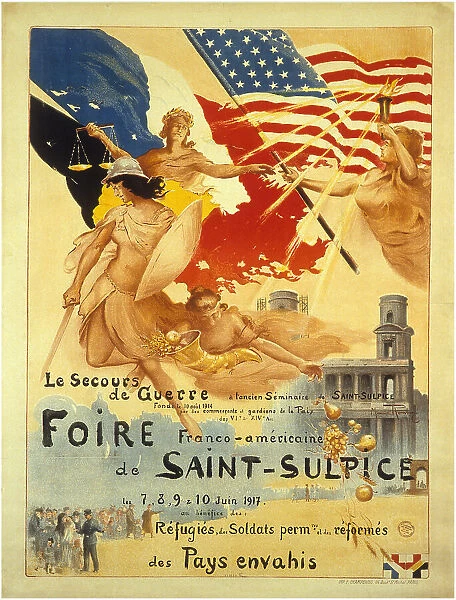 Foire franco-américaine de Saint Sulpice, 1917. Creator: Romberg de Vaucorbeil, Maurice (1862-1943)