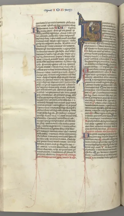 Framed Print : Fol. 214v, Psalm 1, historiated initial 8, David harping, c. 1275-1300. Creator: Unknown Framed Print : Fol. 214v, Psalm 1, historiated initial 8, David harping, c. 1275-1300. Creator: Unknown