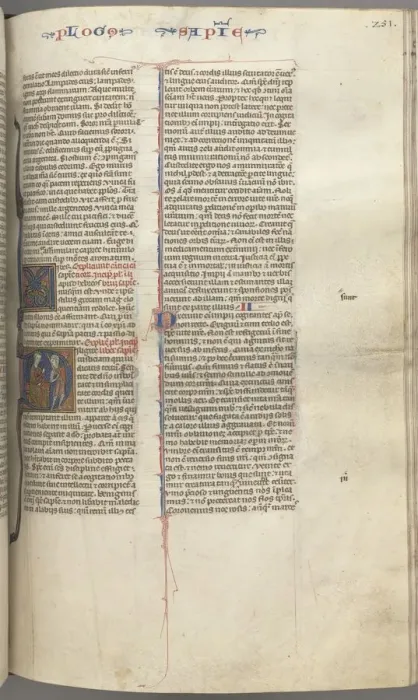 Framed Print : Fol. 251 r, Wisdom, historiated initial D, Solomon instructing a soldier, c. 1275-1300 Framed Print : Fol. 251 r, Wisdom, historiated initial D, Solomon instructing a soldier, c. 1275-1300