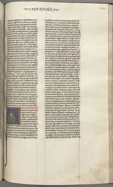 Fol. 341r, Daniel, historiated initial A, Daniel in the lions den, c. 1275-1300