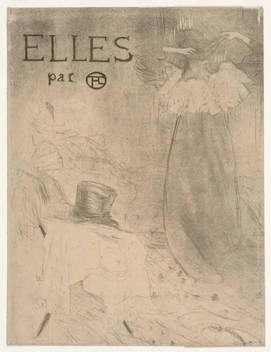 Framed Print : Folder for Frontispiece of Elles, 1896. Creator: Henri de Toulouse-Lautrec (French, 1864-1901) Framed Print : Folder for Frontispiece of Elles, 1896. Creator: Henri de Toulouse-Lautrec (French, 1864-1901)