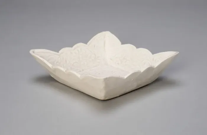 Framed Print : Foliate Square Dish, Liao dynasty (907-1124), late 10th century. Creator: Unknown Framed Print : Foliate Square Dish, Liao dynasty (907-1124), late 10th century. Creator: Unknown