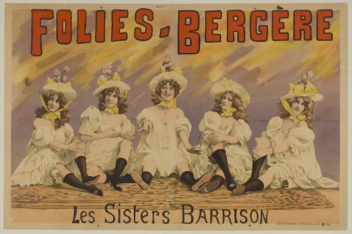 Framed Print : Folies Bergère. Les Sisters Barrison, 1890s. Creator: Choubrac, Alfred (1853-1902) Framed Print : Folies Bergère. Les Sisters Barrison, 1890s. Creator: Choubrac, Alfred (1853-1902)