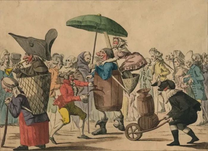 Framed Print : Folies De Carnaval, late 18th-early 19th century. Creator: Unknown Framed Print : Folies De Carnaval, late 18th-early 19th century. Creator: Unknown