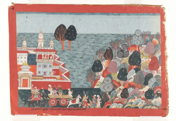 Framed Print : Folio from a Bhagavata Purana series, ca. 1775-1800. Creator: Unknown Framed Print : Folio from a Bhagavata Purana series, ca. 1775-1800. Creator: Unknown