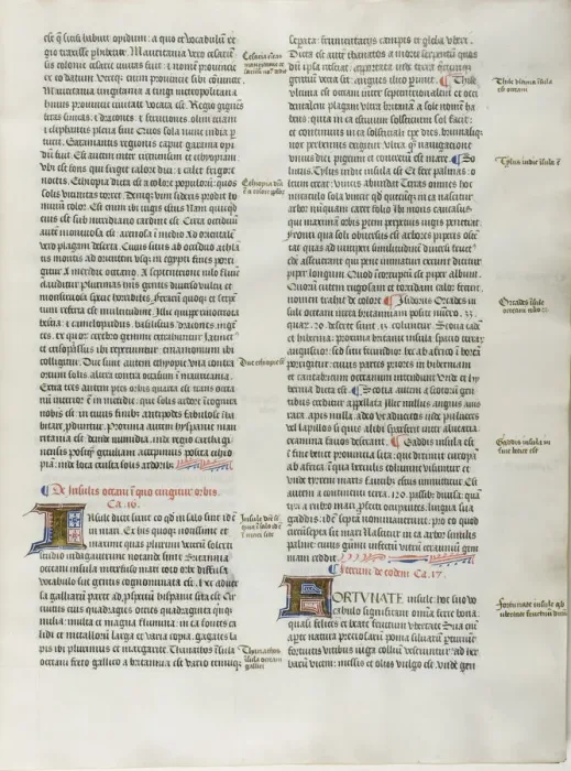 Framed Print : Folio Five from Burchard of Sions De locis ac mirabilibus mundi, or an Illuminated Geo... c. 1460. Creator: Burchard of Mount Sion Framed Print : Folio Five from Burchard of Sions De locis ac mirabilibus mundi, or an Illuminated Geo... c. 1460. Creator: Burchard of Mount Sion