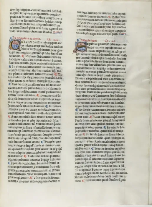 Framed Print : Folio Fourteen from Burchard of Sions De locis ac mirabilibus mundi, or an Illuminated... c. 1460. Creator: Burchard of Mount Sion Framed Print : Folio Fourteen from Burchard of Sions De locis ac mirabilibus mundi, or an Illuminated... c. 1460. Creator: Burchard of Mount Sion