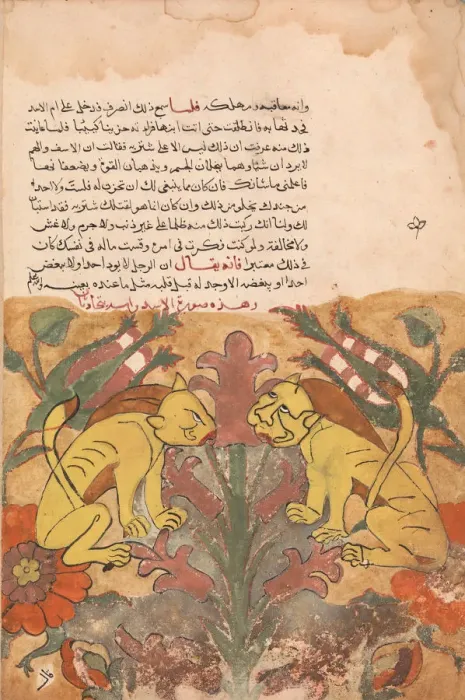 Framed Print : Folio from a Kalila wa Dimna, 18th century. Creator: Unknown Framed Print : Folio from a Kalila wa Dimna, 18th century. Creator: Unknown