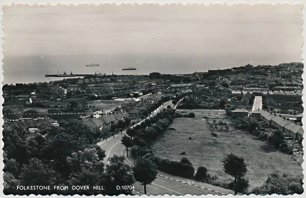 Folkestone from Dover Hill, late 19th-early 20th century