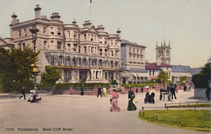 Framed Print : Folkestone. West Cliff Hotel, late 19th-early 20th century Framed Print : Folkestone. West Cliff Hotel, late 19th-early 20th century